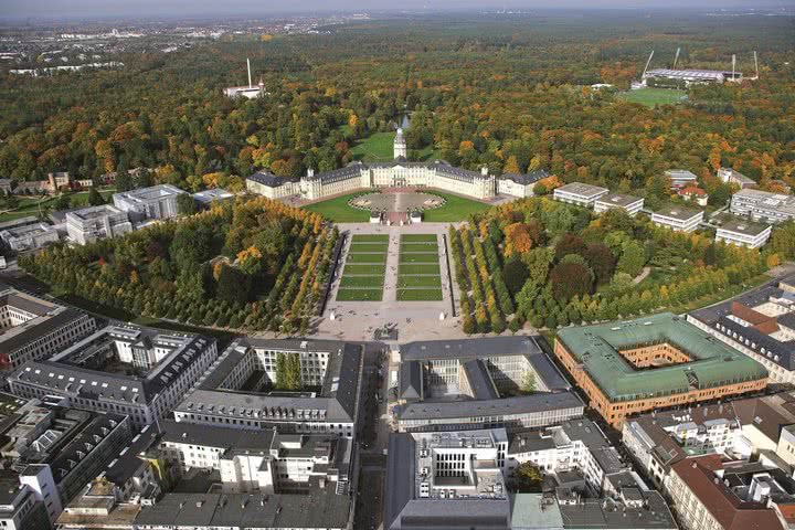 Karlsruhe Luftbild Faechergrundriss