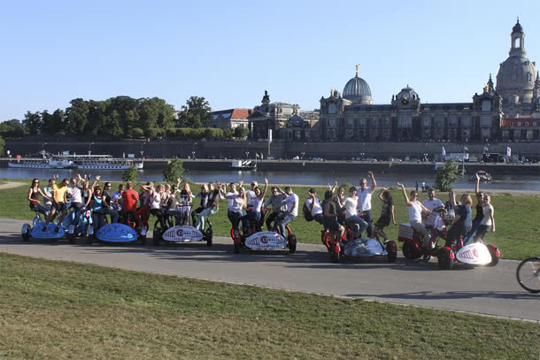 Conference Bikes an der Elbe