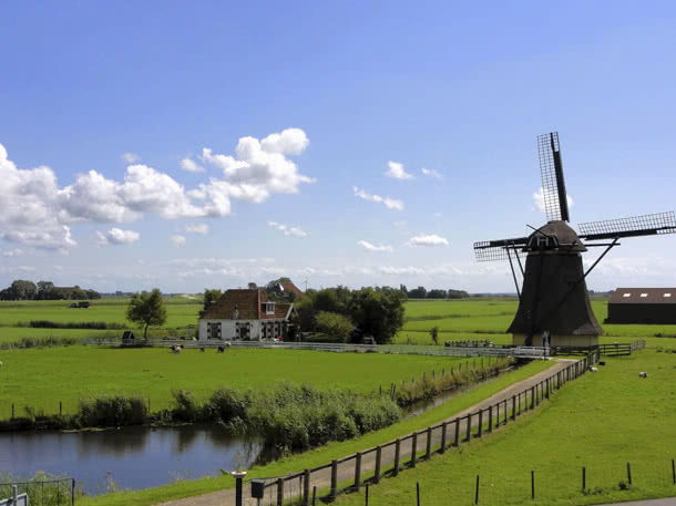typisch Holland – Windmühle in Holland