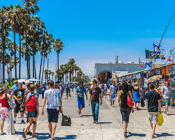 Klassenfahrt LA- Venice Beach Promenade