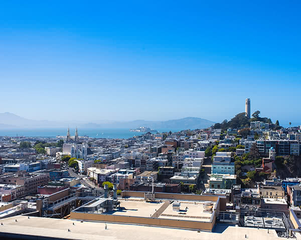 Klassenfahrt San Francisco- Blick vom Coit Tower Telegraph Hill