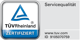 TÜV Rheinland zertifizierter Dienstleistungsprozess