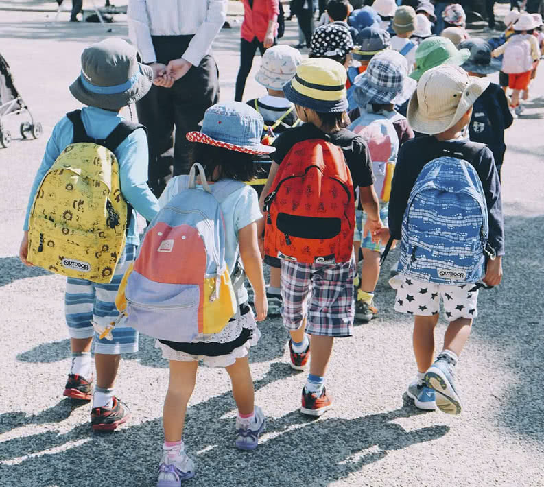 Grundschul-Gruppe am Wandertag